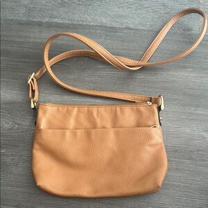 Tan Leather Crossbody Bag